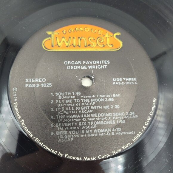 1974 George Wright Organ Favorites 12" Vinyl double Record Album Gatefold 2XLP - Picture 10 of 10